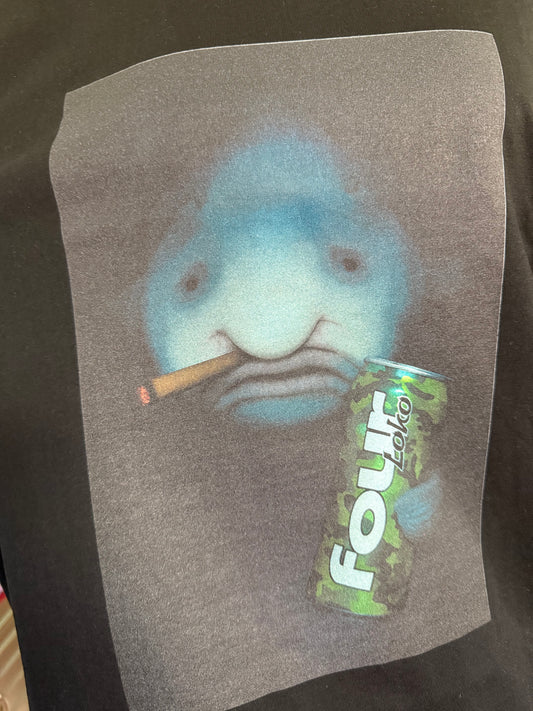 Blob fish with 4loko and blunt black Tshirt